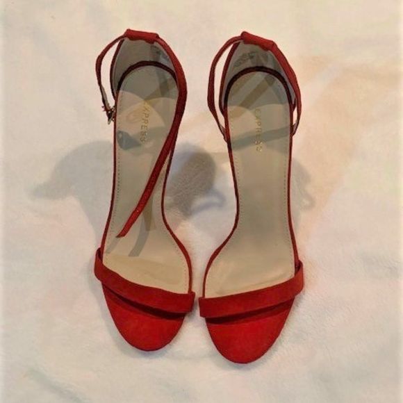 Express Red High Heel Sandals - Picture 2 of 6
